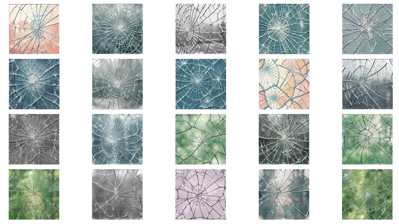 Media 1 for listing 60 Seamless Cracked Glass Textures