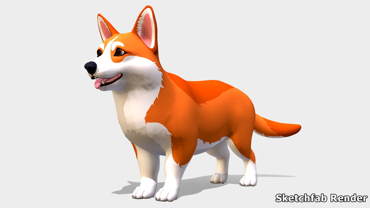 Media 1 for listing Cartoon Dog - Corgi