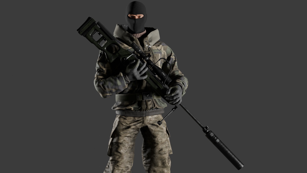 Media 1 for listing A sniper soldier with a used sv98 sniper rifle