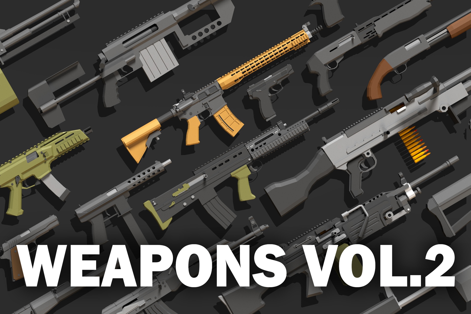 Media 1 for listing Low Poly Weapons VOL.2