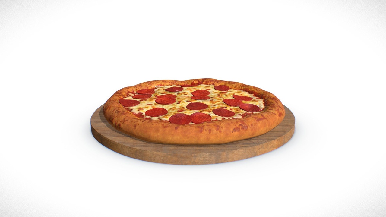 Media 1 for listing Pepperoni Pizza on Cutting Board