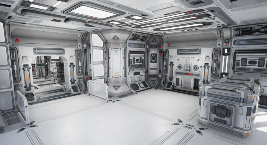 Modular Sci-Fi Environment E | Fab