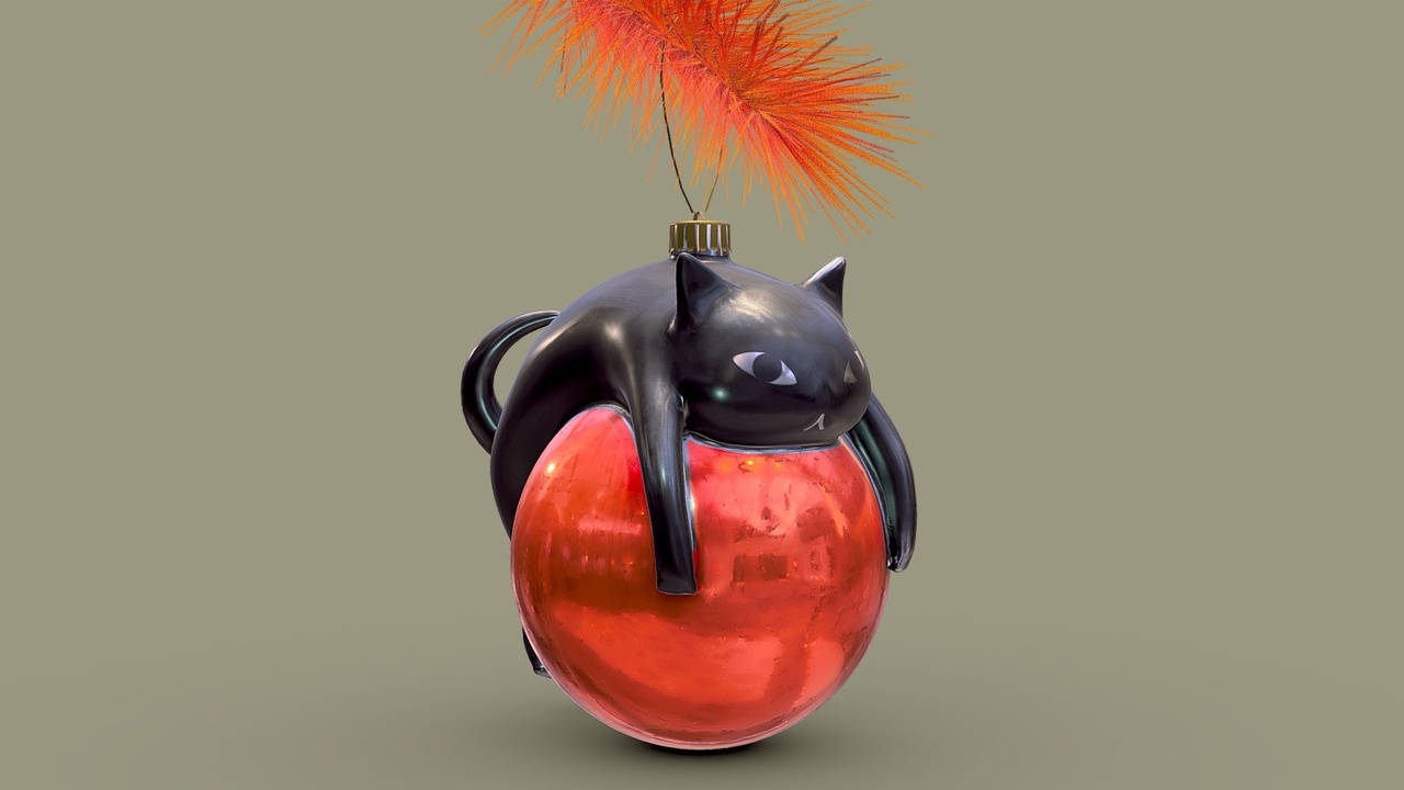 Media 1 for listing Cat ornament