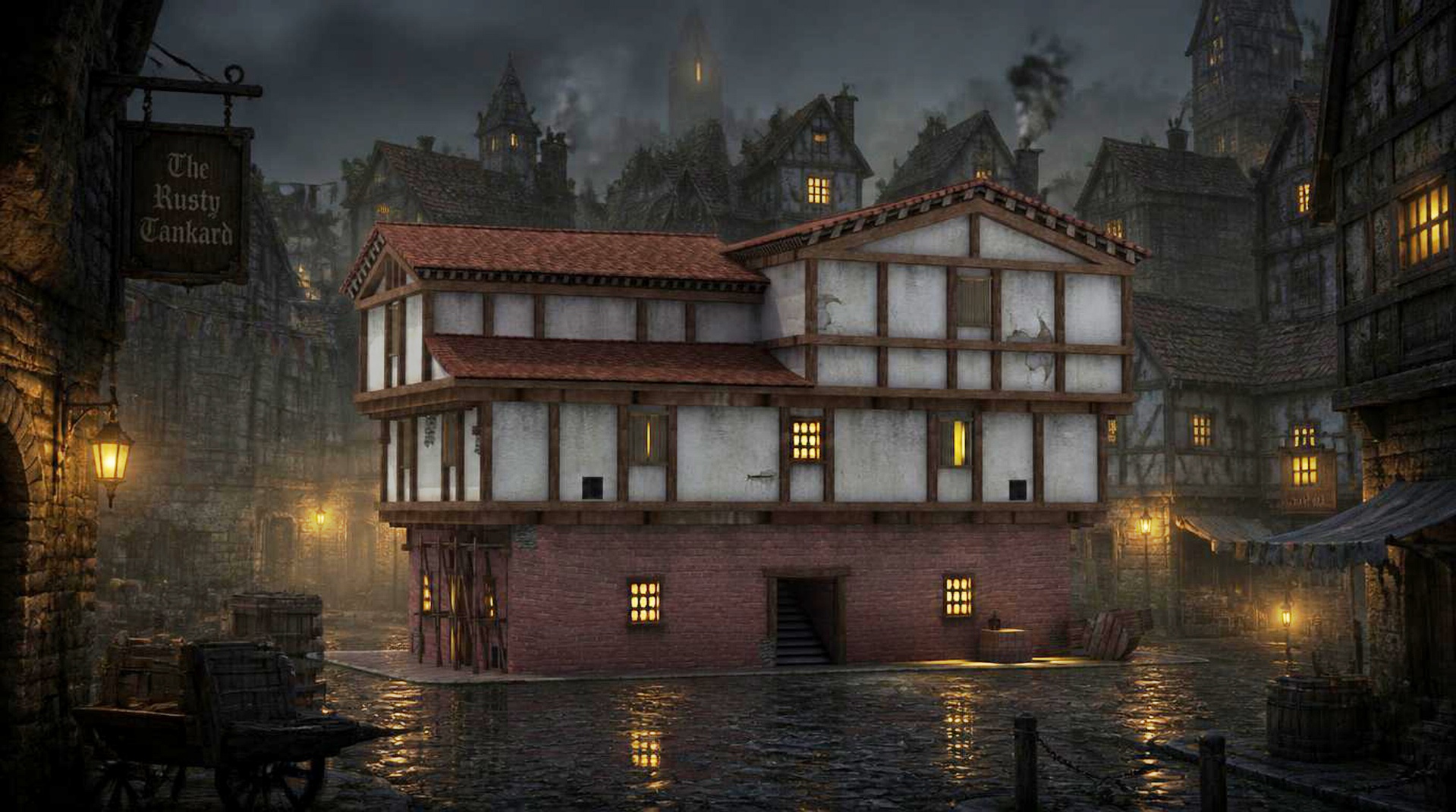 Media 1 for listing Medieval Slum Lodging House Game Ready 3D Asset