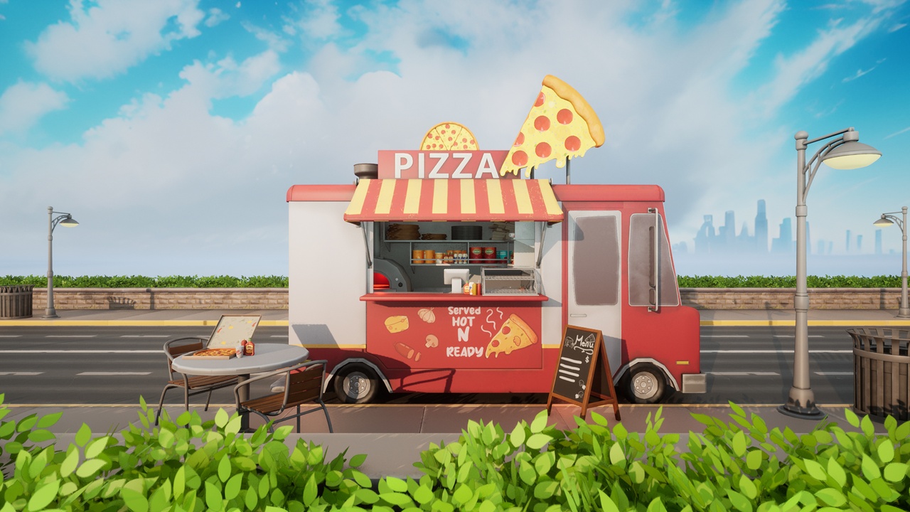 Media 1 for listing Stylized Pizza Truck