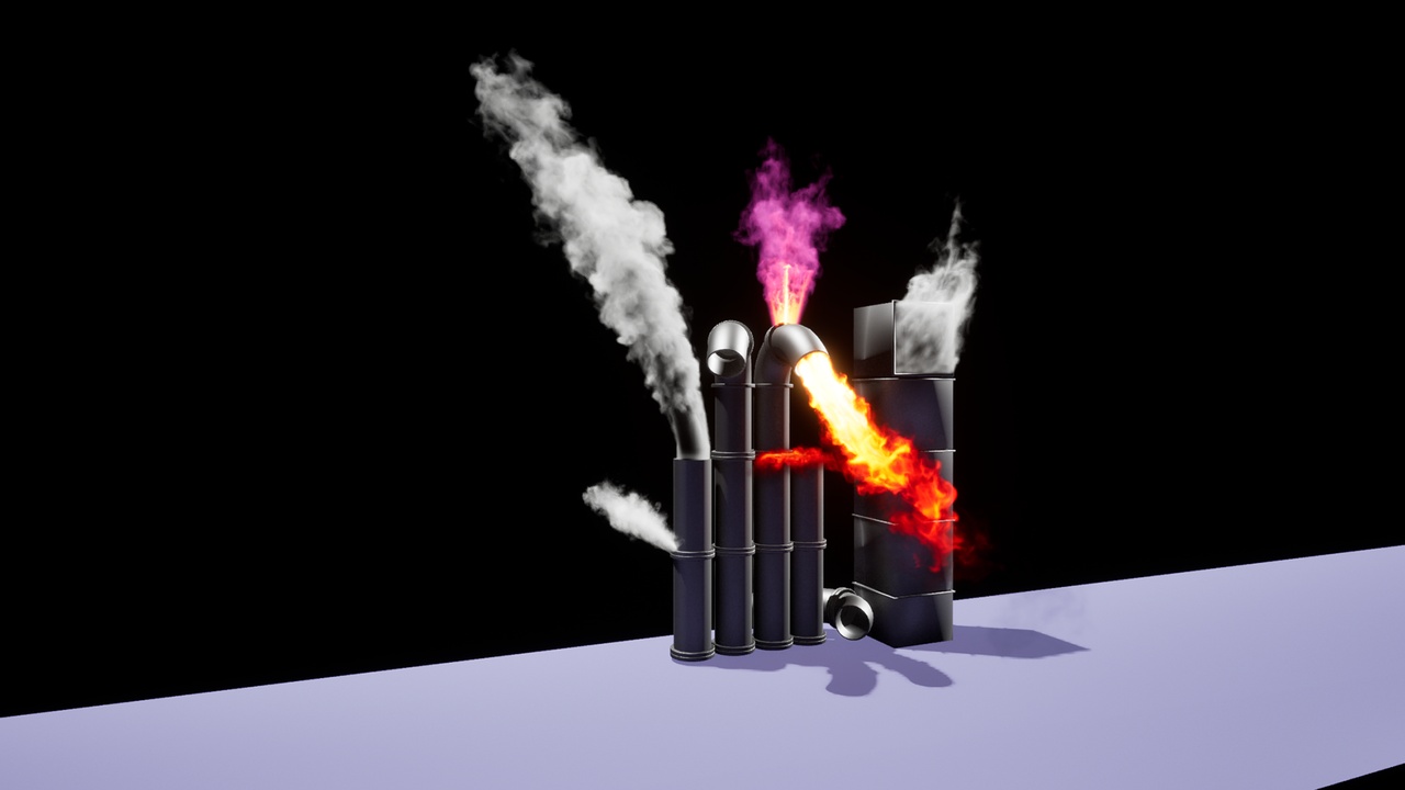 Media 1 for listing Realistic  Fire, Steam , smoke Loop VDB Pack 01