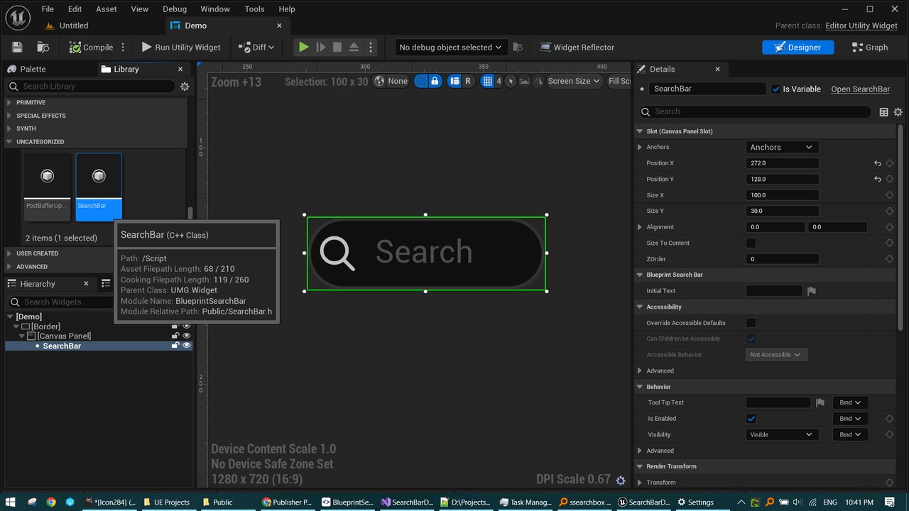 Media 1 for listing Blueprint Search Bar