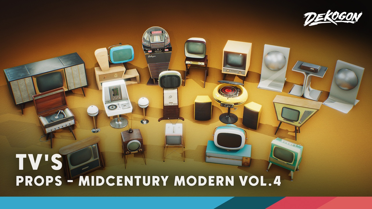 Media 1 for listing Mid Century Modern Props VOL.4 - Television and Music