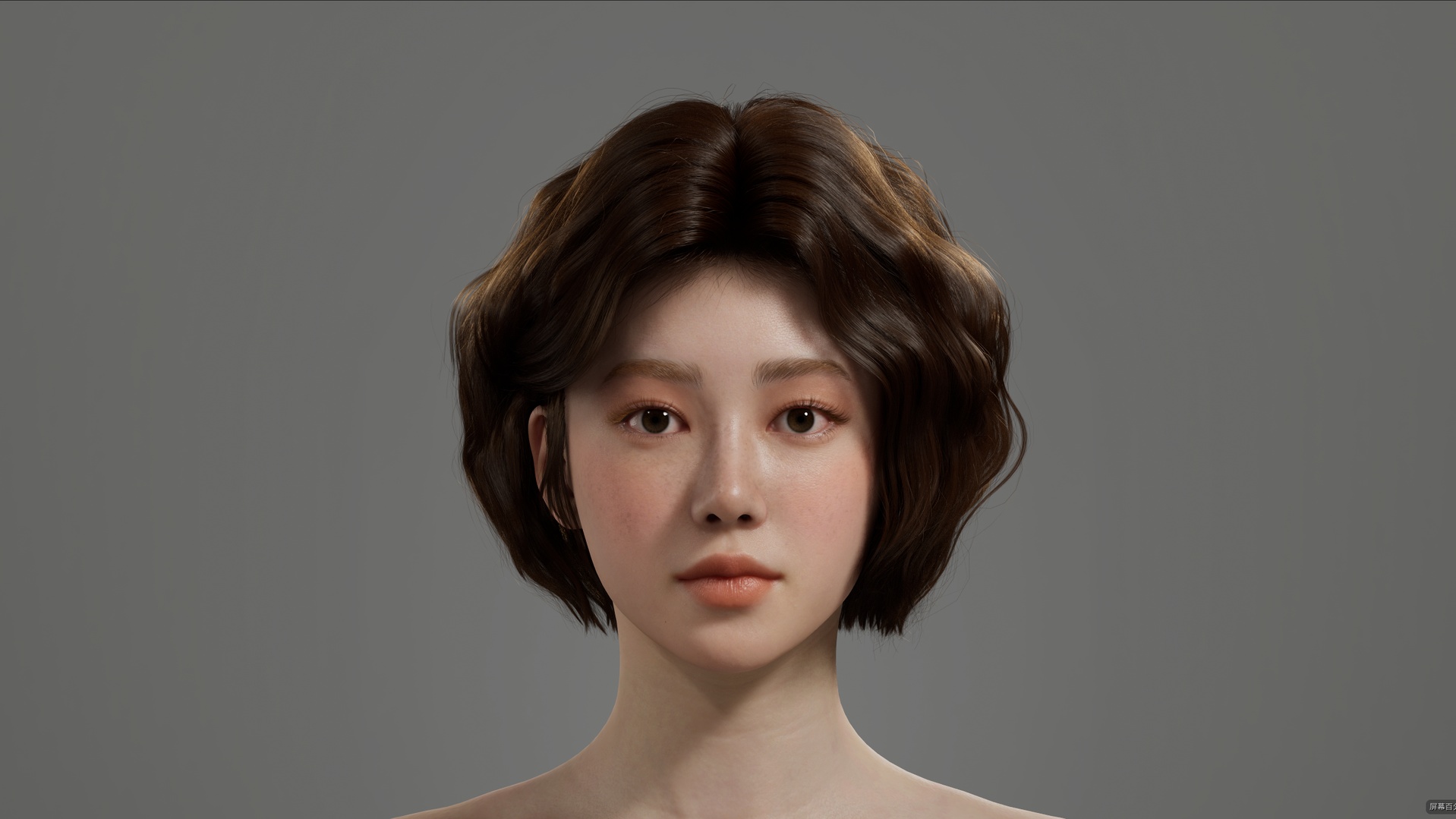 Media 1 for listing MetaHuman Groom - Middle‑part Water‑wave Short Bob