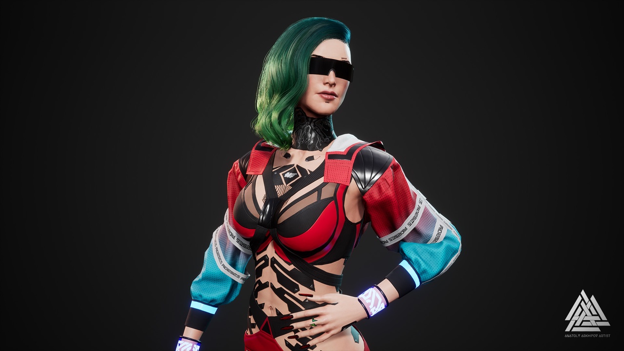 Media 1 for listing Cyberpunk fashion series - Girl04