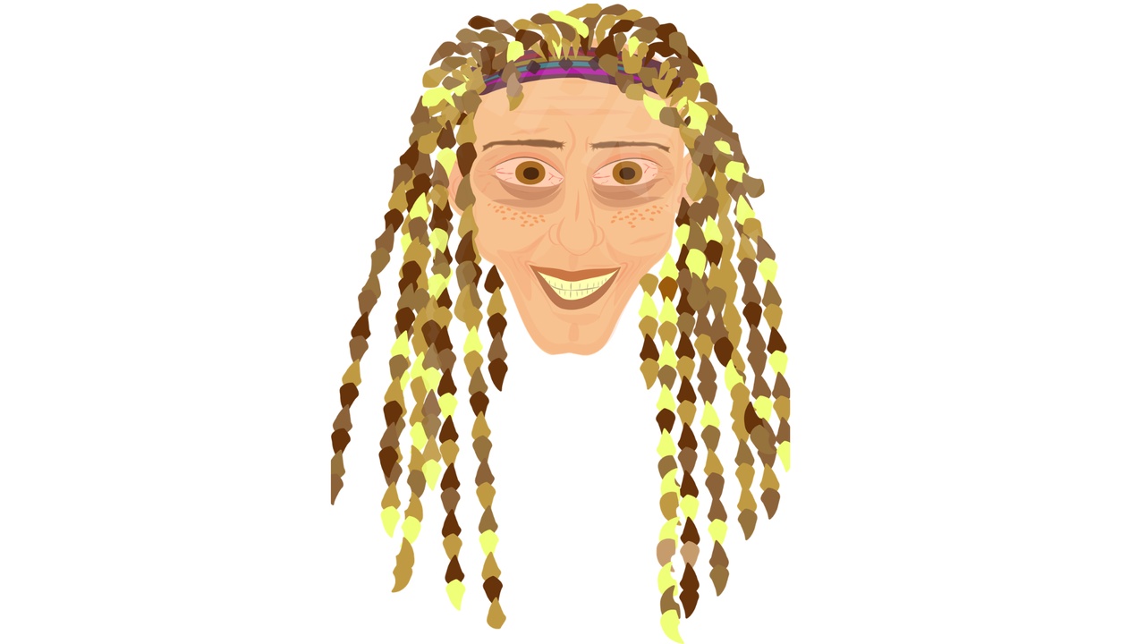 Media 1 for listing Hippie Witch - 2D Character Kit (Rig-Ready | No-AI Vector)