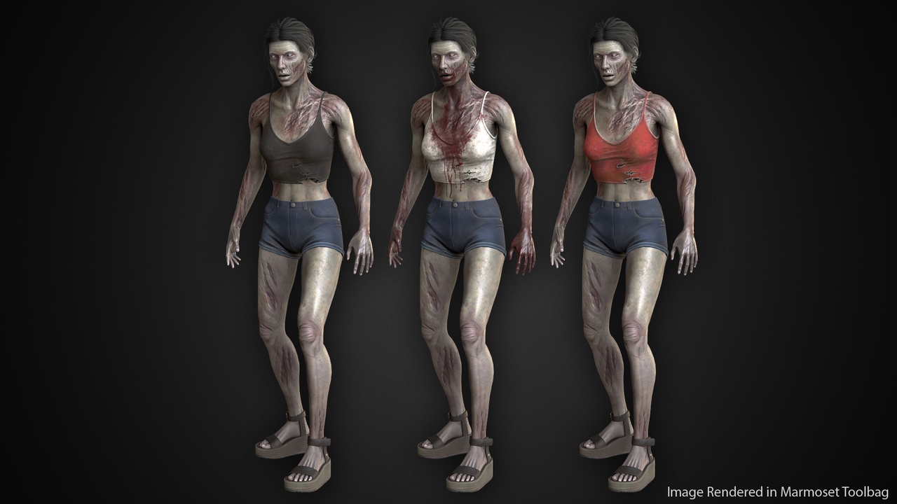 Media 1 for listing Female Zombie in Shorts
