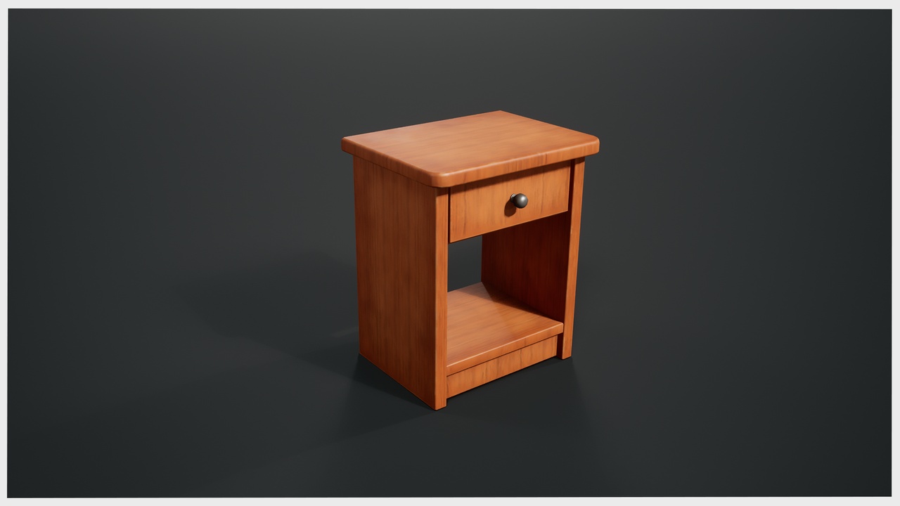 Media 1 for listing Stylized Realism Bedside Table