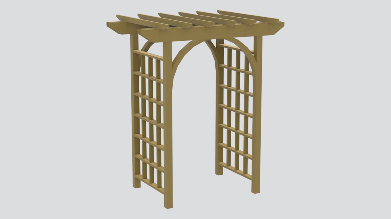 Media 1 for listing Garden Door and Trellis Arbor Set 3D Model