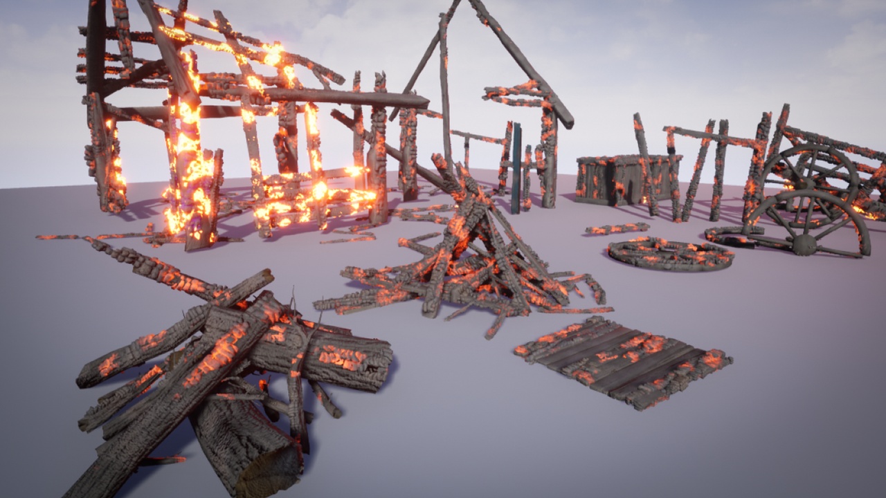 Media 1 for listing Burning Wood 26 Customizable Fire Pack