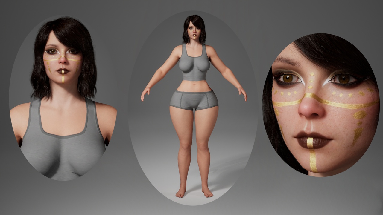 Media 1 for listing Editable Metahuman Witch - Mossi.With hair, no clothing included.