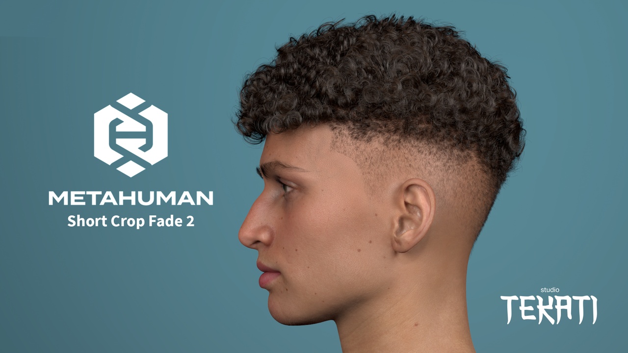 出品MetaHuman Short Curl Crop Fade 02のメディア1