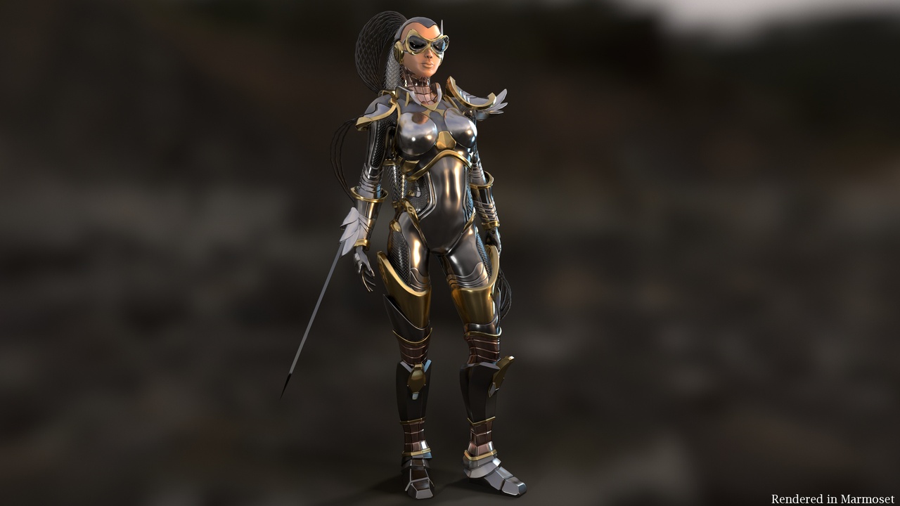 Media 1 for listing Sci-Fi Girl Ponytail