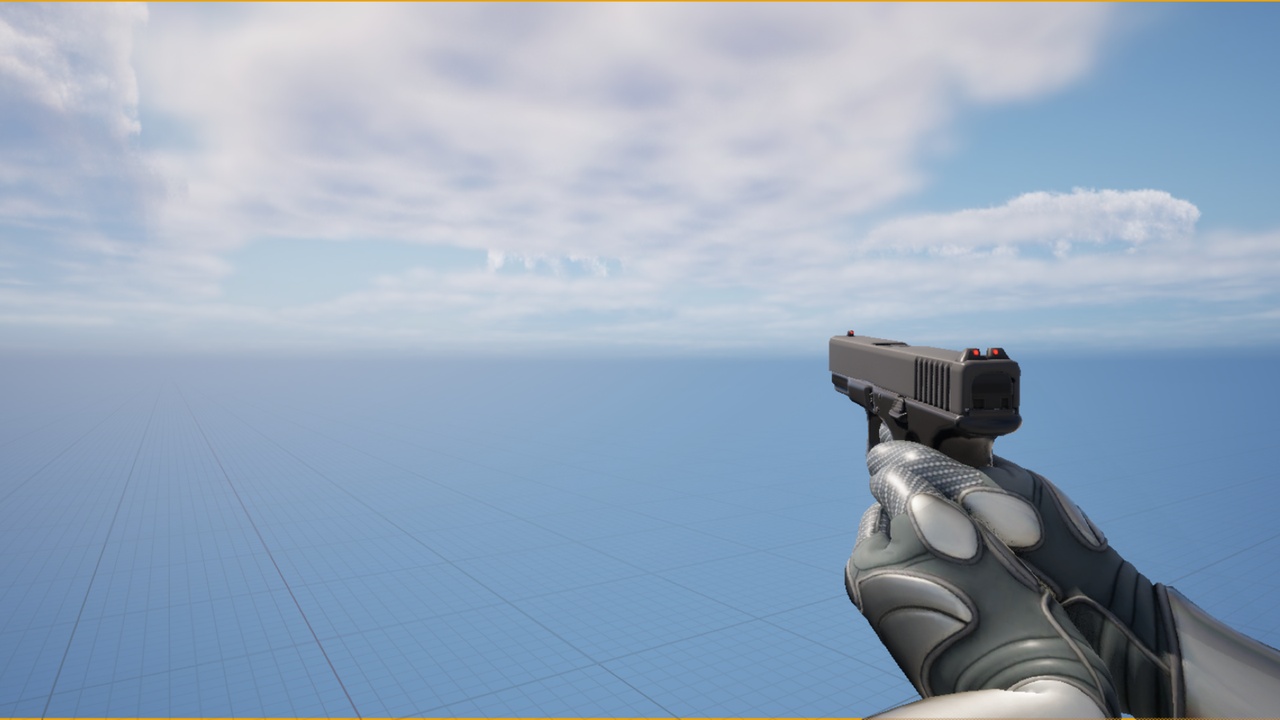 Media 1 for listing Realistic FPS Pistol (Single / With 9 Skins / No Attachments)