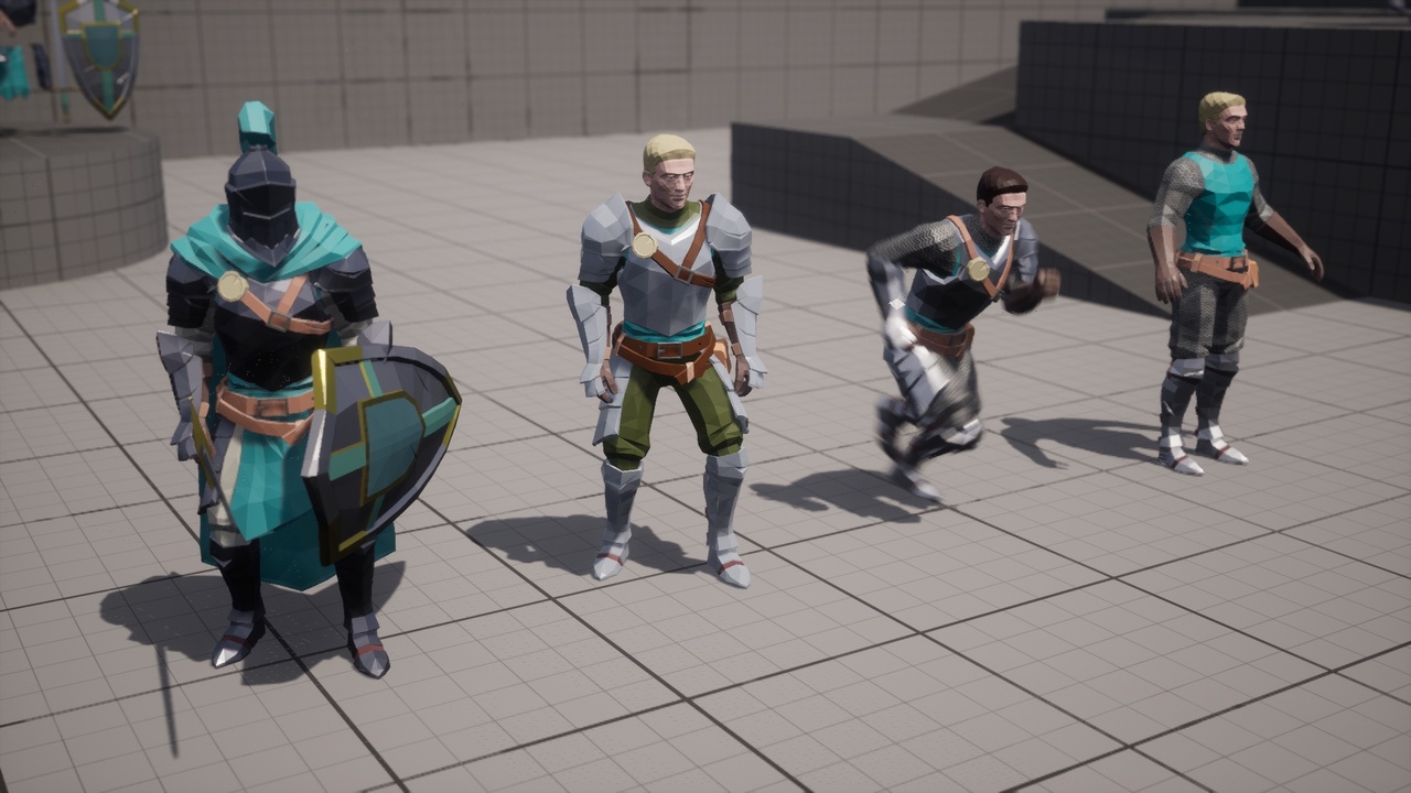 Knight 01 | Modular Low-Poly Champion Character | Fab