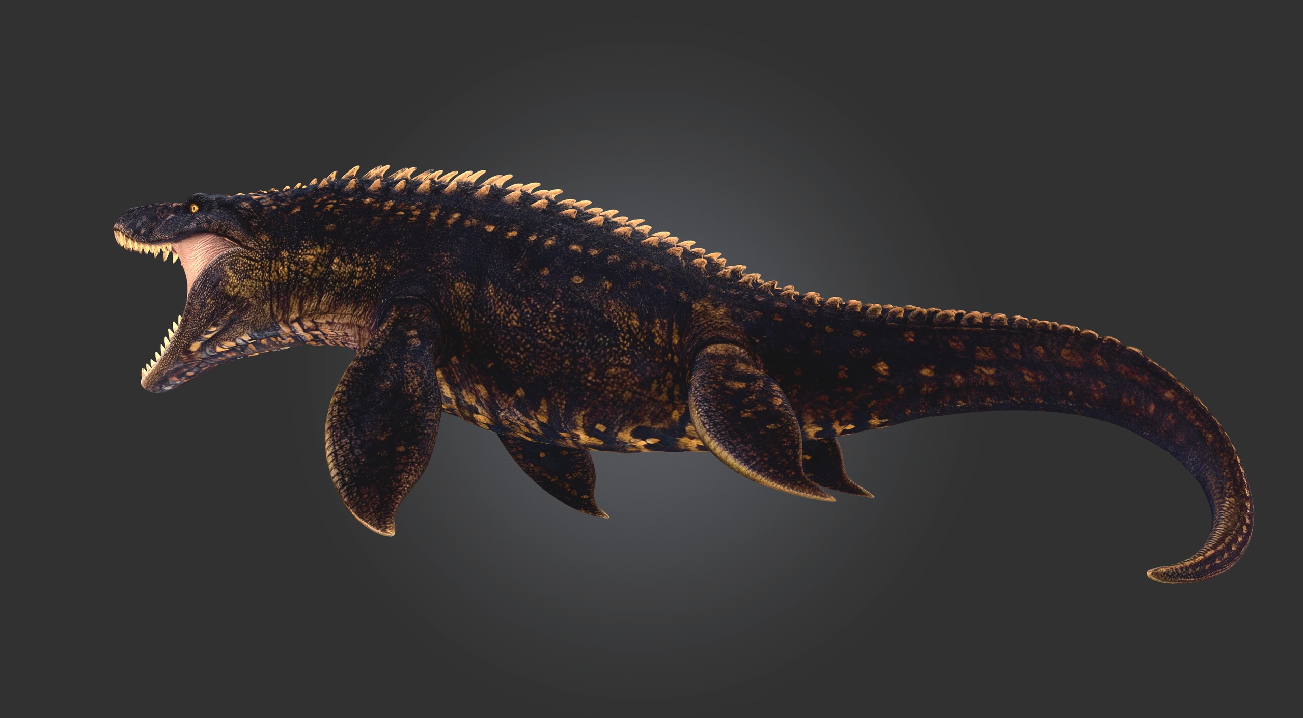 商品 Mosasaurus Dinosaur Theme Park Statue 的媒体 1