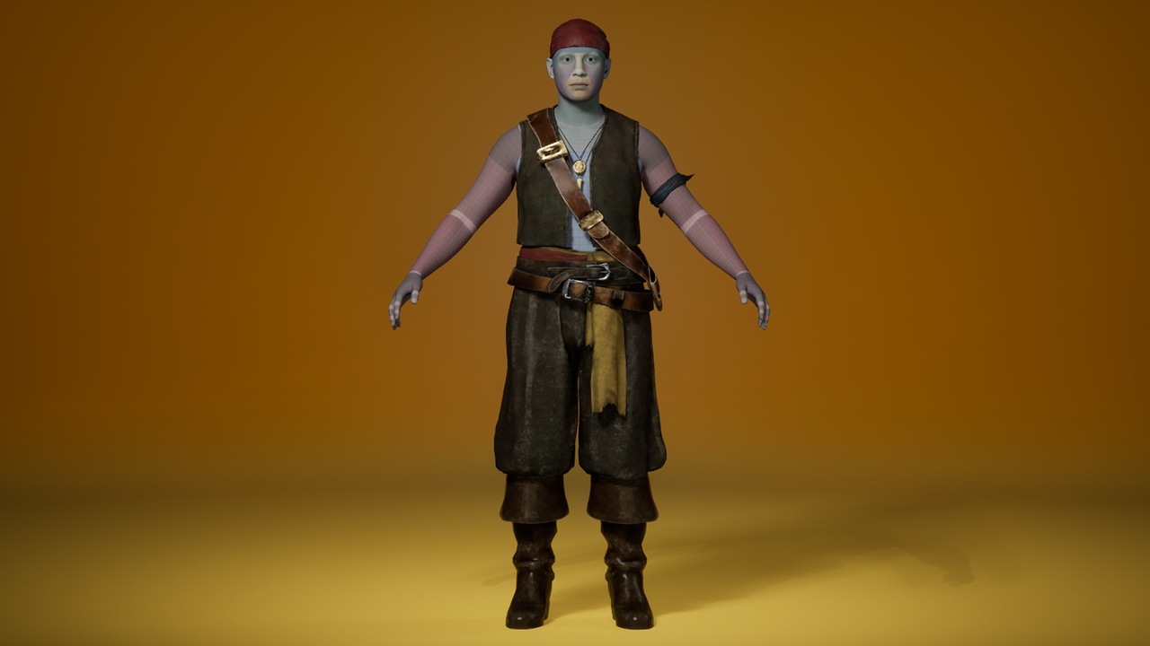 Media 1 for listing Pirate Outfit (Var. 5) - Metahuman
