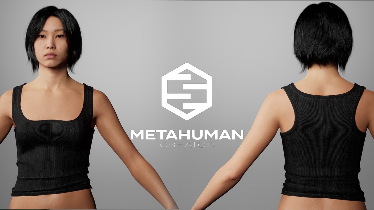 Media 1 for listing Tank Top Girl   Metahuman Wardrobe cloth