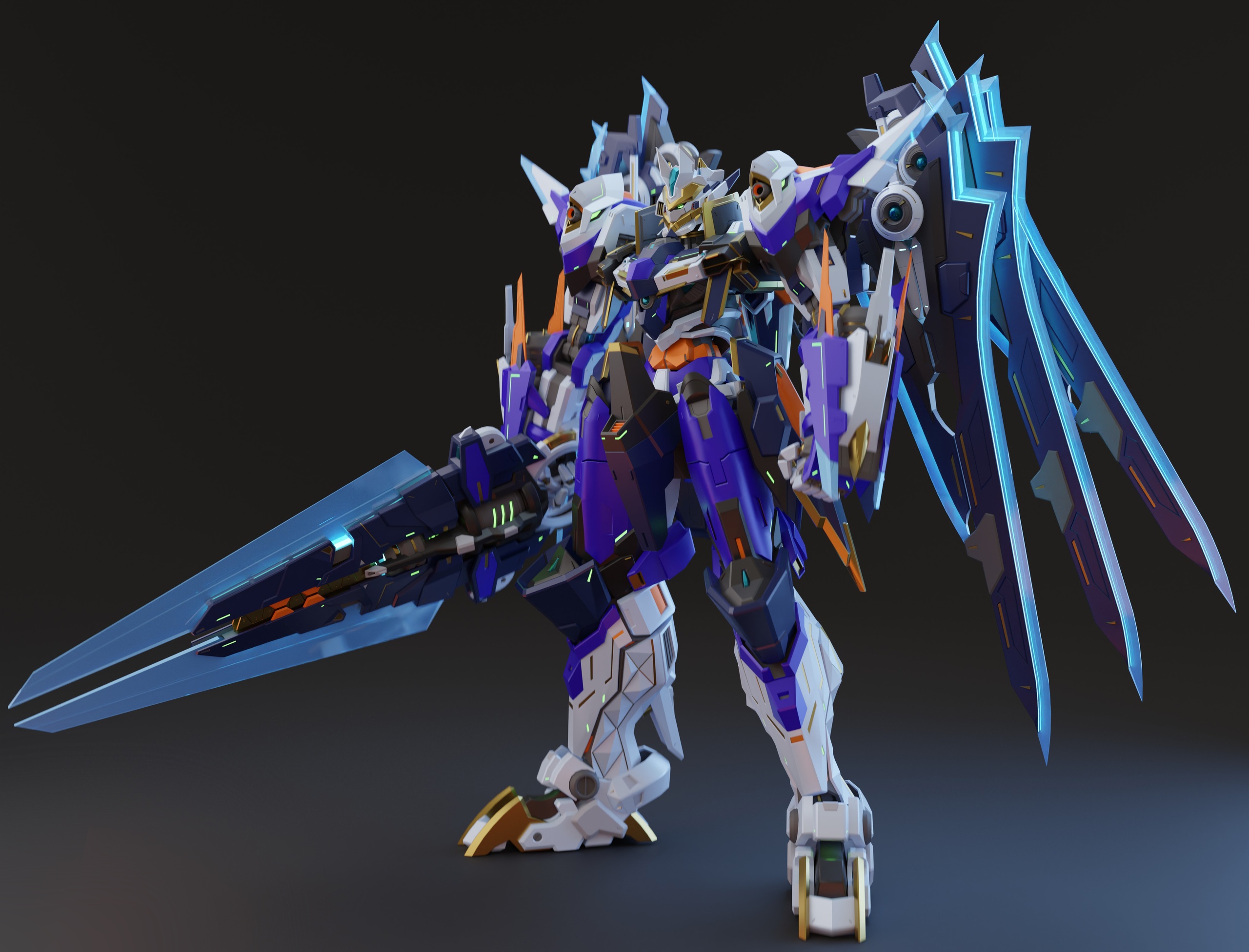 Media 1 for listing XC-01 Cassana - Rigged Original Mecha Design - Game Ready Bipedal Robot