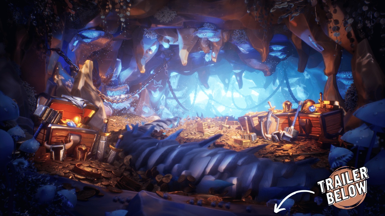 商品 Dragon's Lair - Dragon Cave (Dragon, Dragon Cave, Stylized Cave, Dragons) 的媒体 1