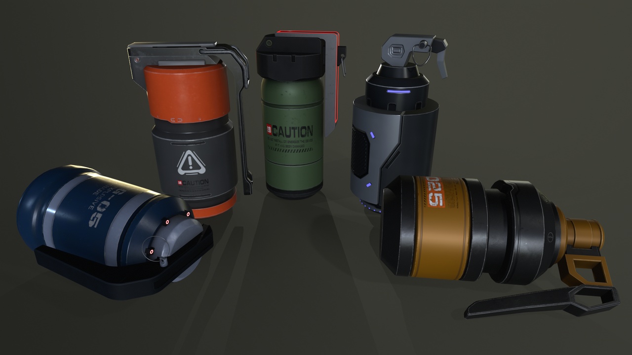 Media 1 for listing Sci-fi Grenades Set