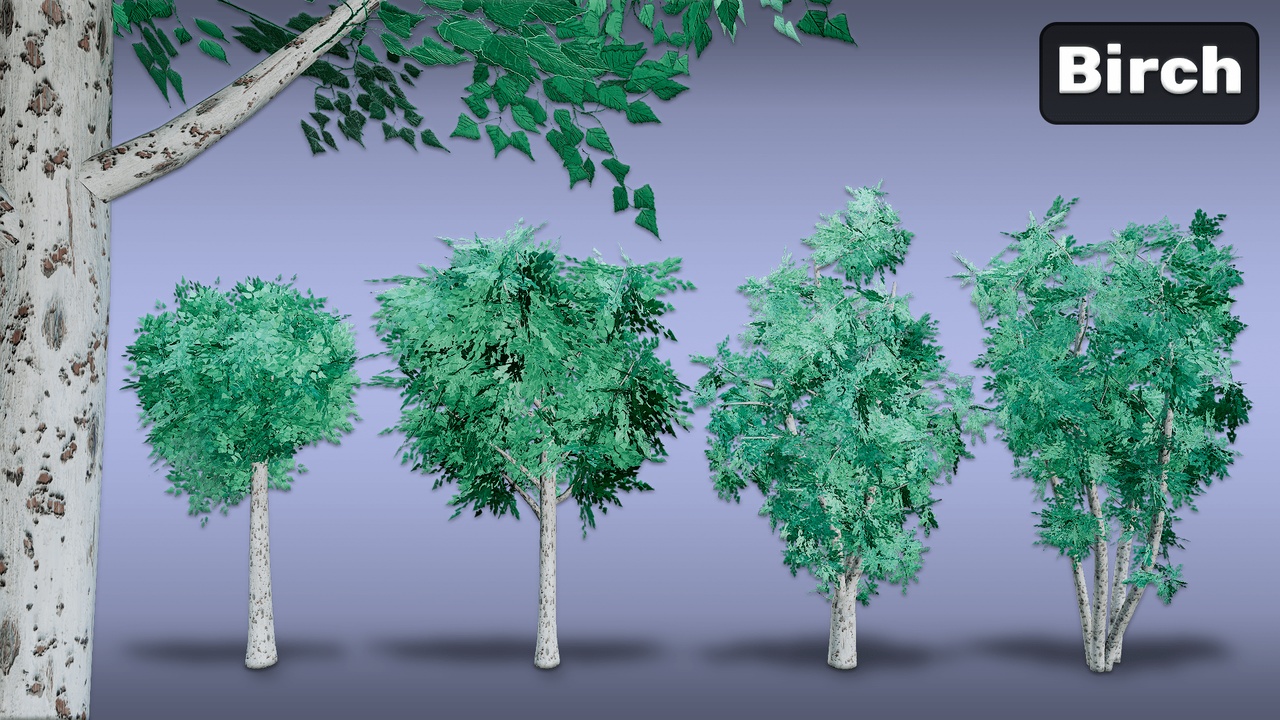 200x Semi-Realistic Trees Mega Pack 제품 등록을 위한 미디어 1개
