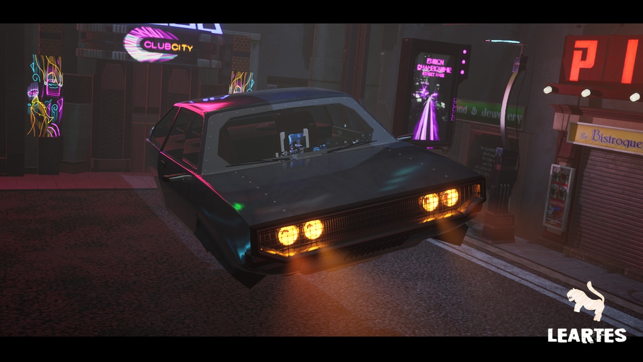 Media 1 for listing Driveable / Animated Retro Cyberpunk Hover Car 02 (Cyberpunk Cyberpunked Car 3D)