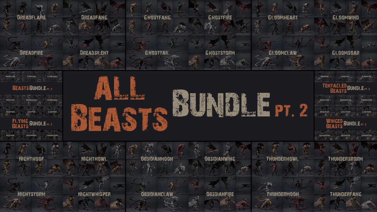 Media 1 for listing All Beasts Bundle Pt2