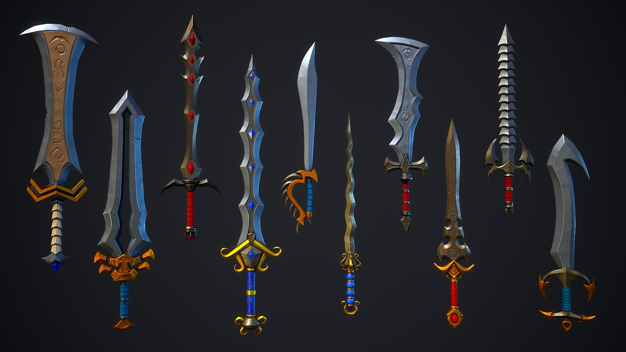 Stylized Sword Pack – RPG Fantasy Weapons – Game Ready | Fab