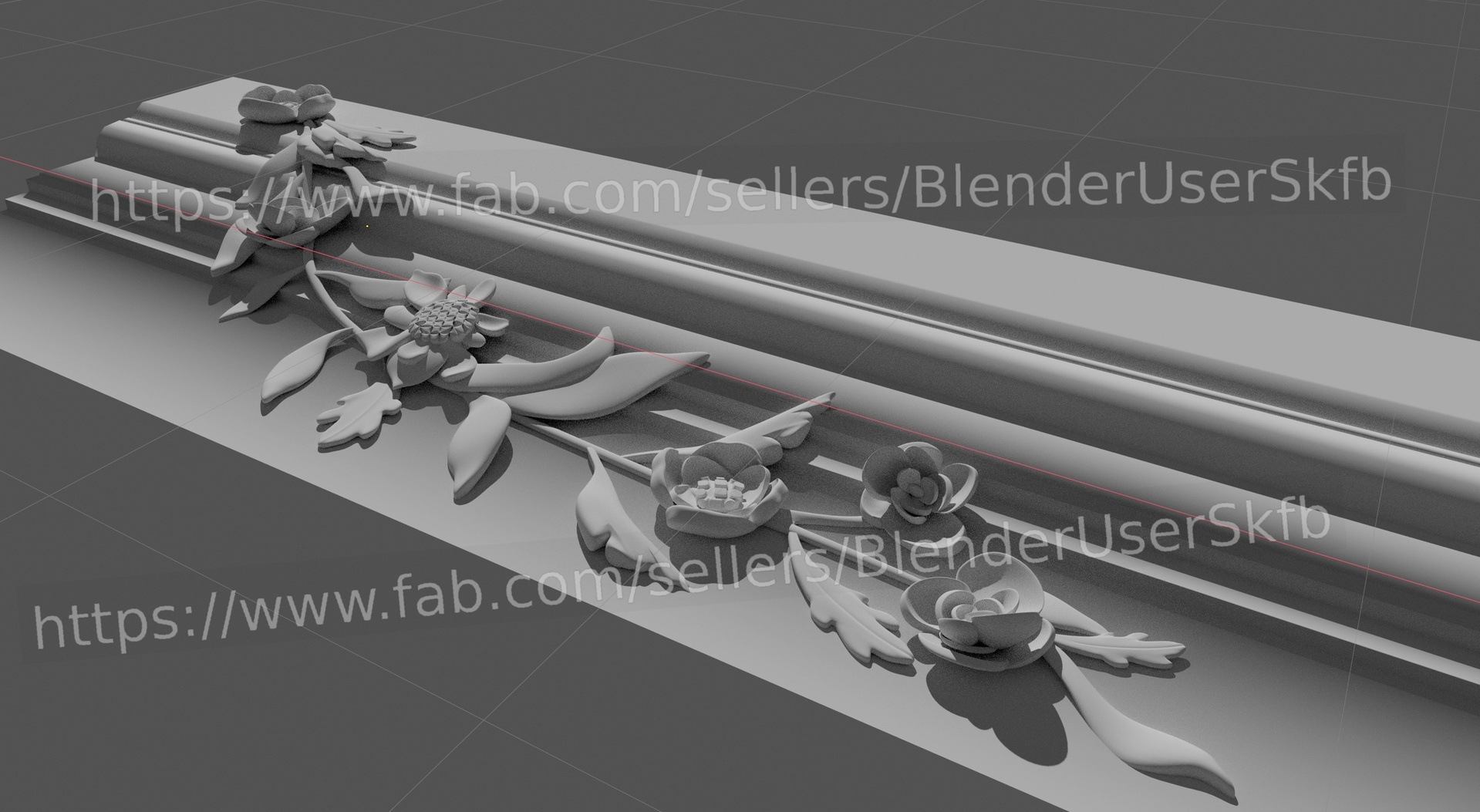 Media 1 for listing Floral Pediment Ornament