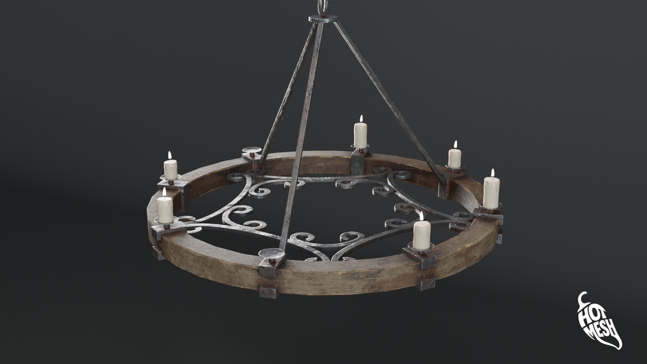 Media 1 for listing OPTIMIZED MEDIEVAL CHANDELIER
