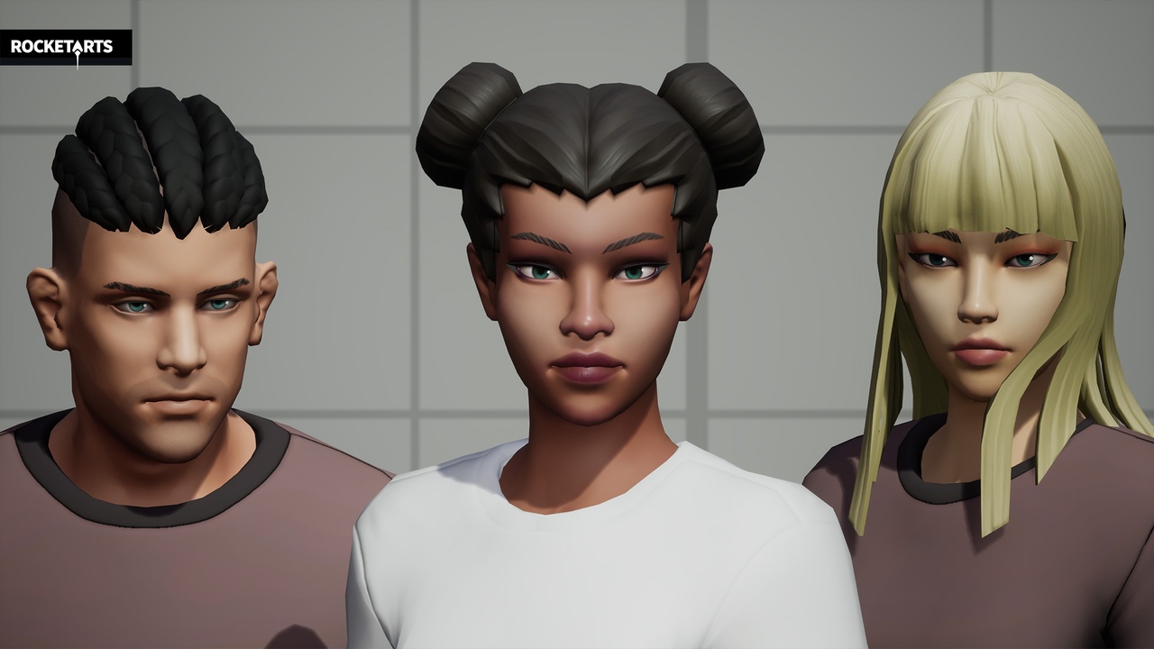 Media 1 for listing Stylized Modular Characters (Male/Female, 3 Ethnicities, Body Morphs)