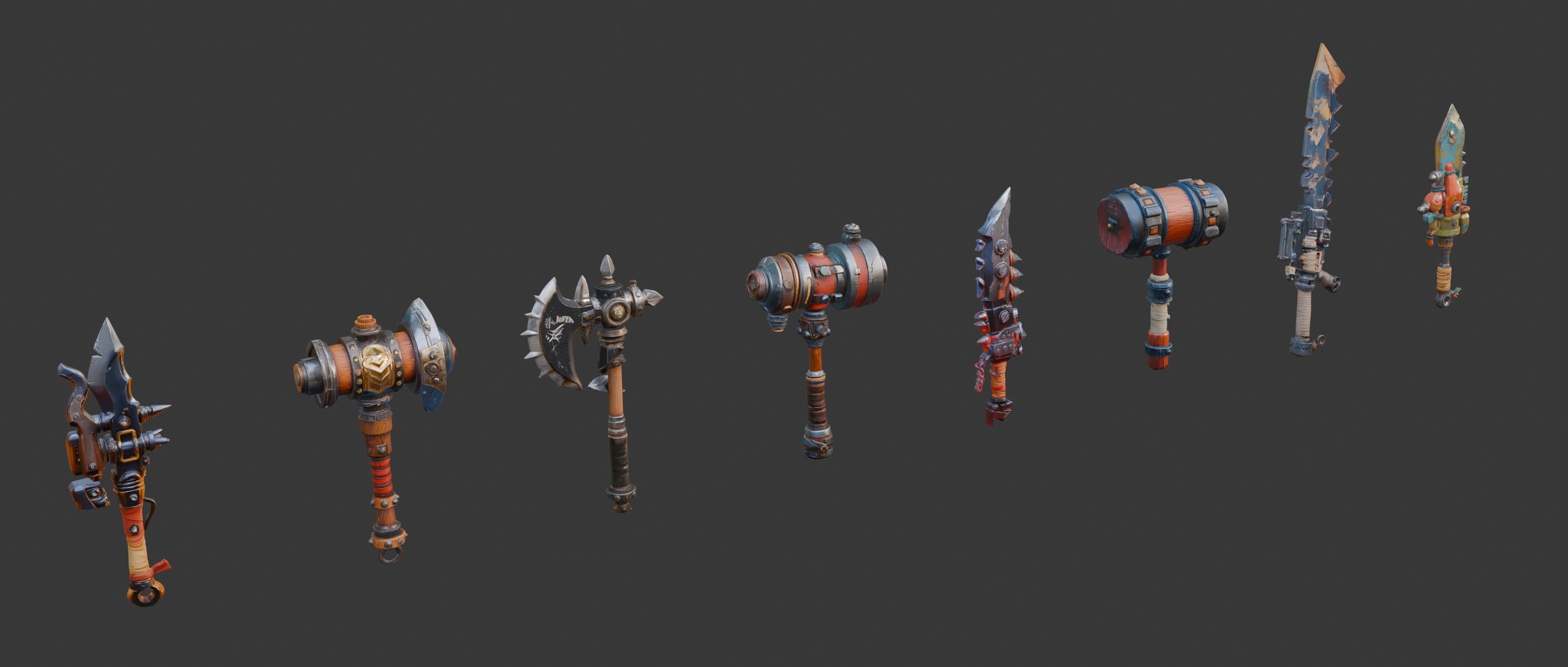 Media 1 for listing Stylized Postapocalyptic Melee Weapons