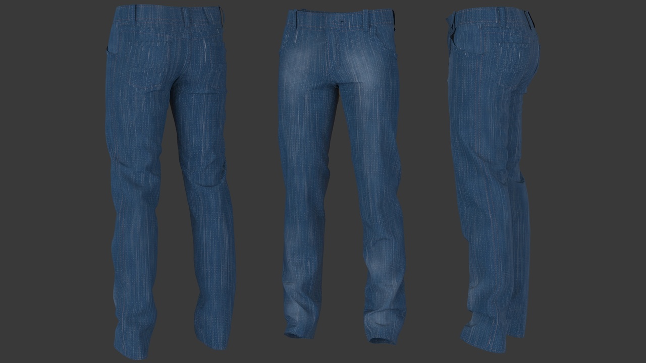 Media 1 for listing Jeans in Four Colors MetaHuman Ready Rigged UE 5.6x Parametric