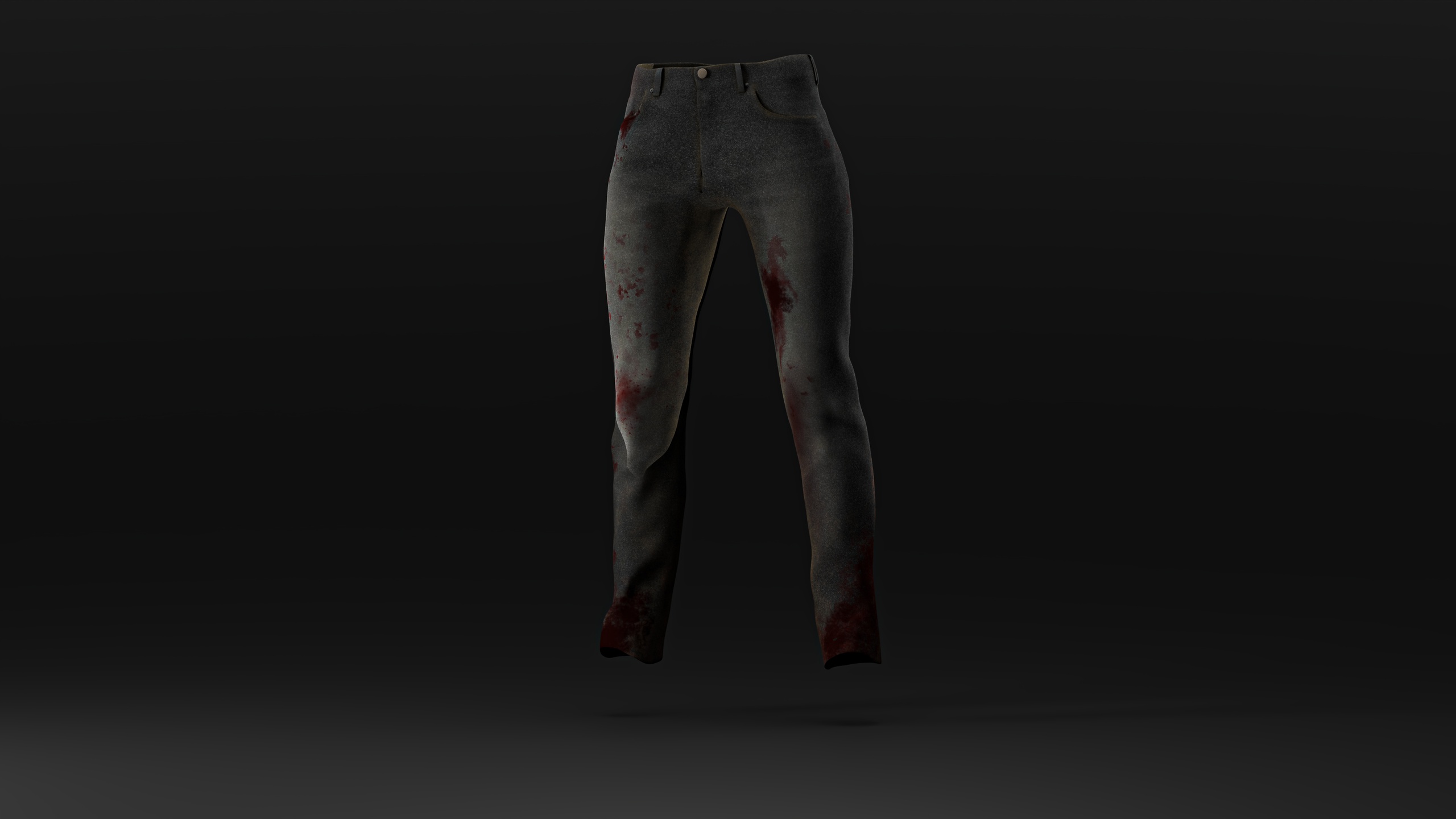 Media 1 for listing Worn Blood-Stained Pants (Low Poly Character Clothing, 4K PBR)