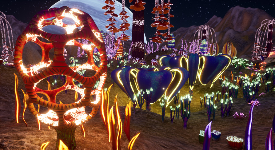 Glowing Alien Plants | Fab