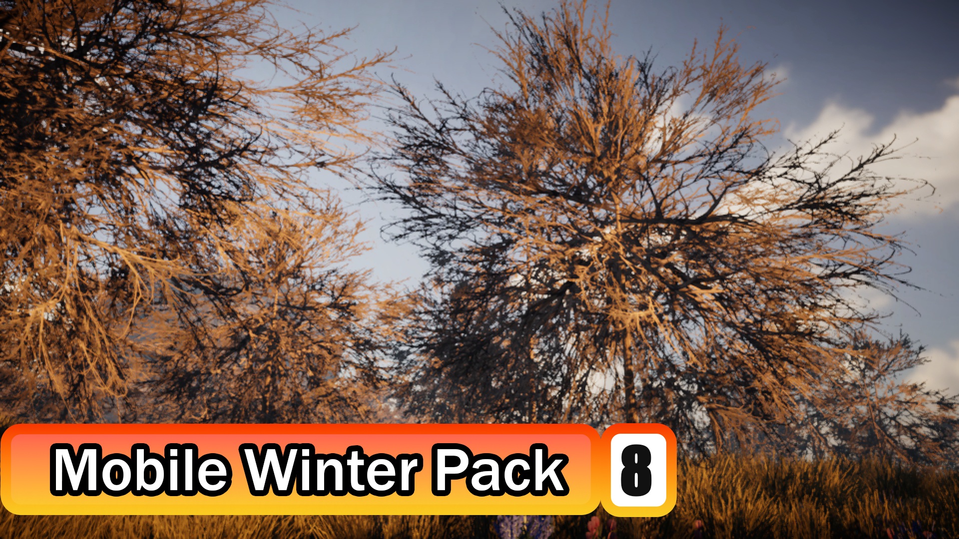 Mobile Winter Tree Pack 8 (Production Ready) | Fab