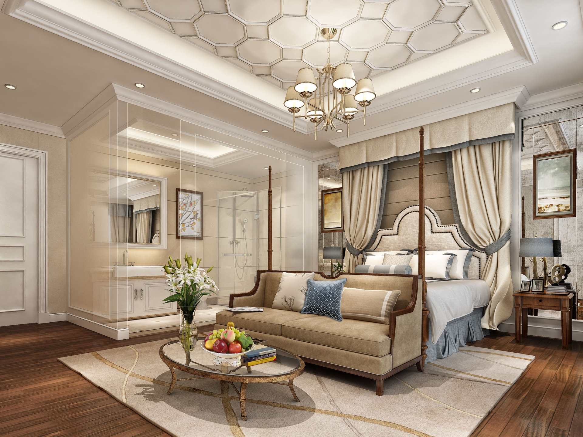 Media 1 for listing Luxury Villa Master Bedroom | Classic Contemporary Interior