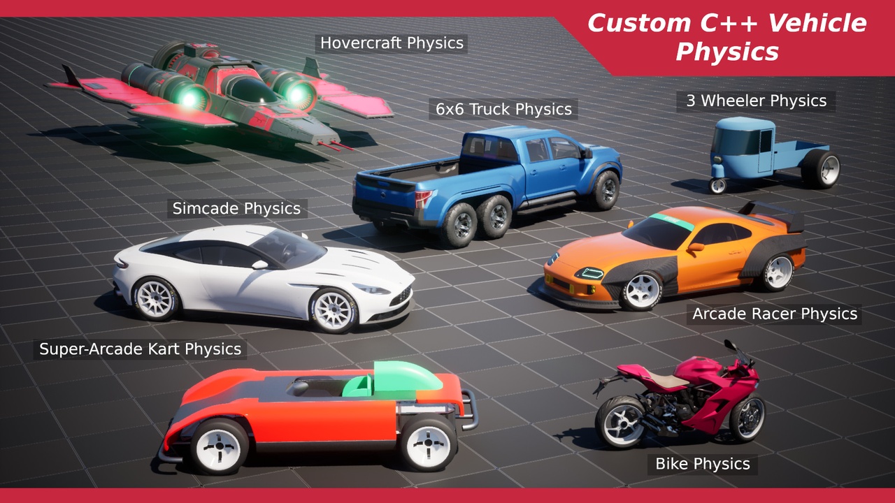 R-Tune Vehicle Physics Vehicle System for Games Animation