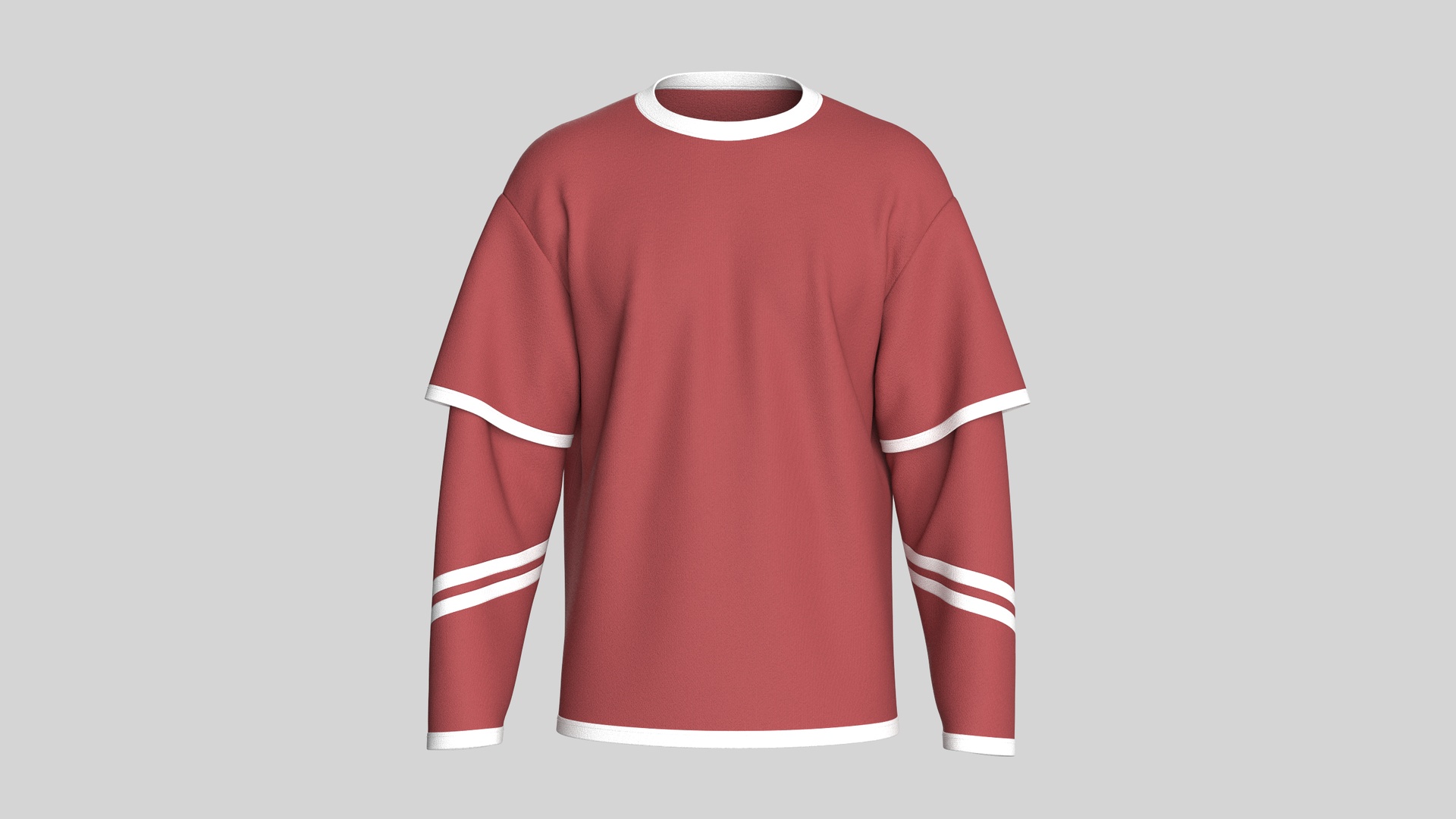 Media 1 for listing Men Strided Double Sleeve Sweatshirt | High Poly
