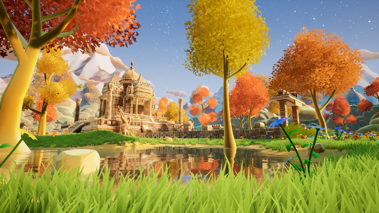 Media 1 for listing Stylized Indian Temple Garden Ruins