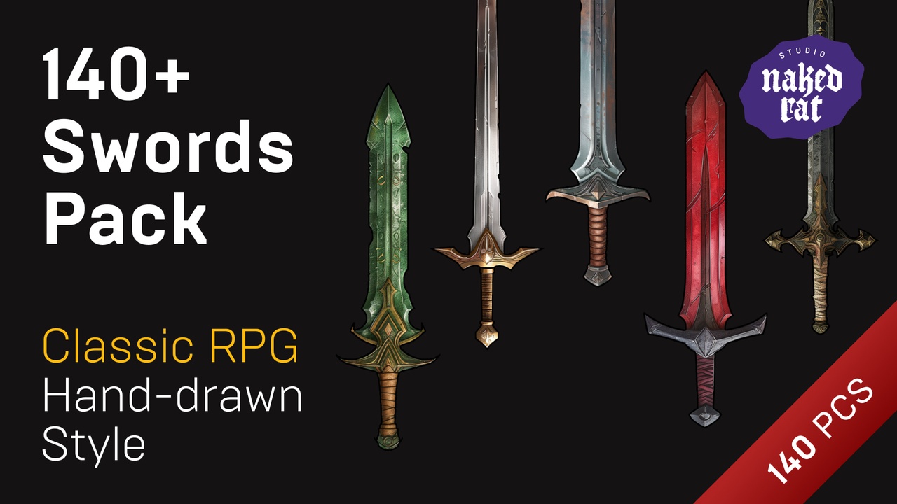 Media 1 for listing Swords 2D Icons Assets Pack