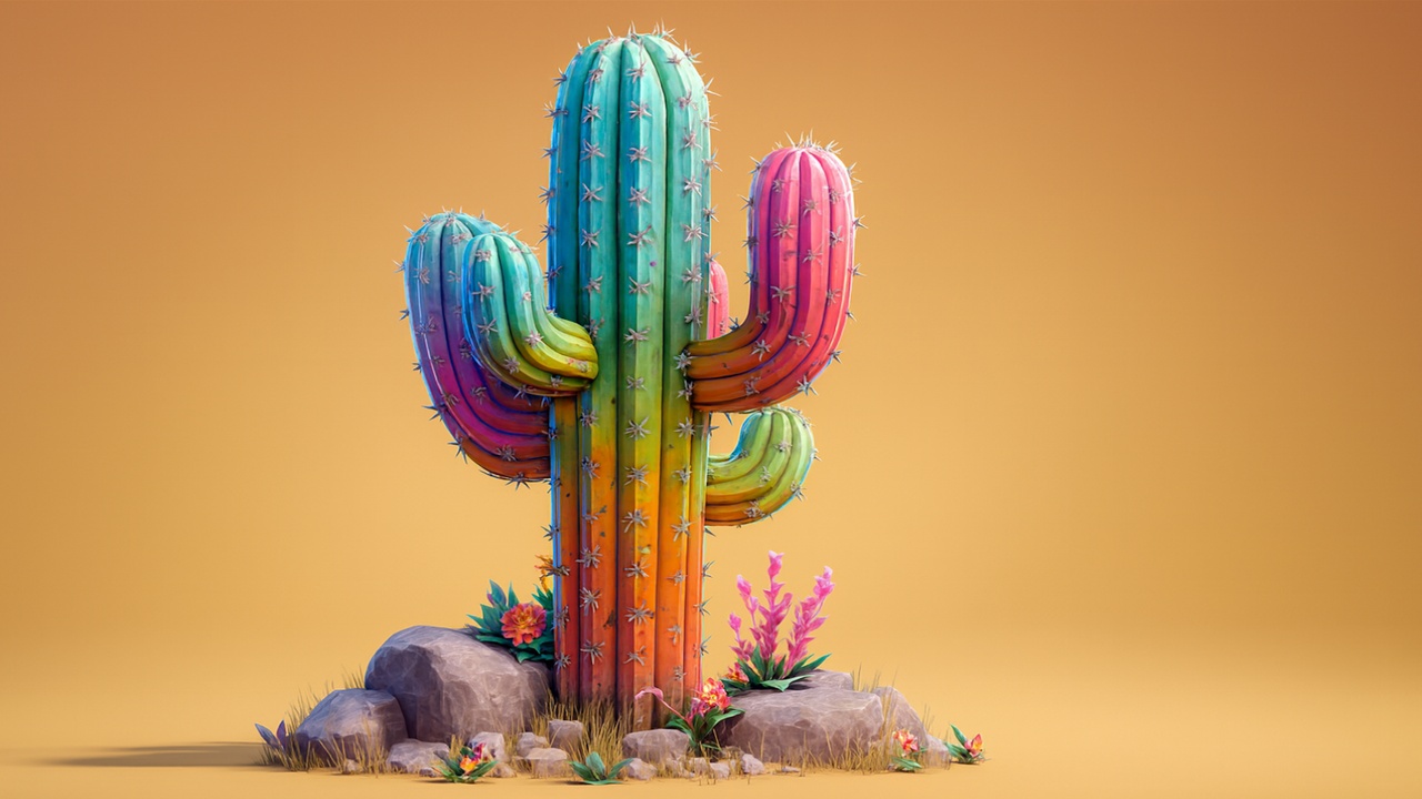 Media 1 for listing Stylized Cactuses