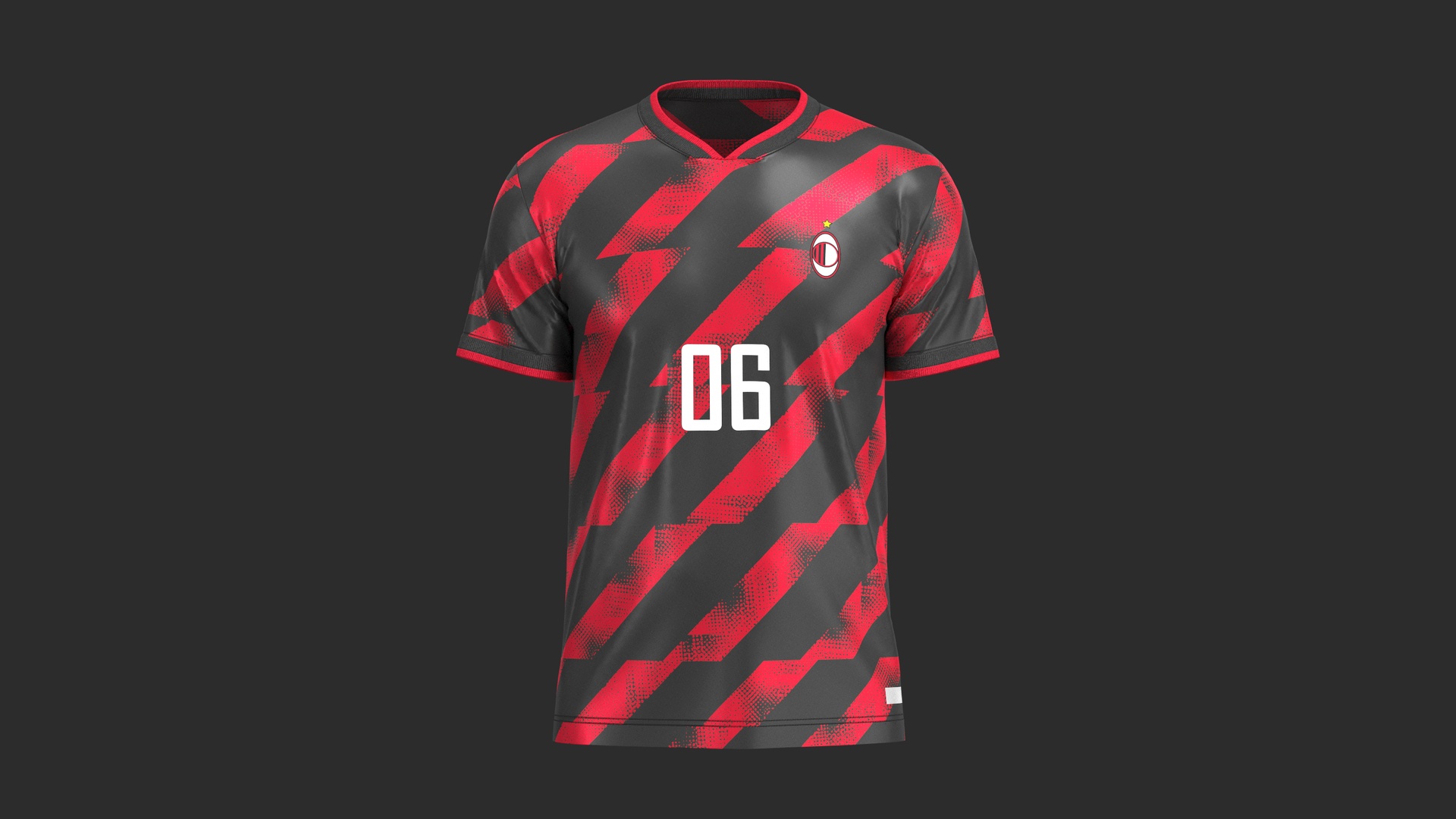 Media 1 for listing Soccer Red Striped Jersey Player-06 | High Poly