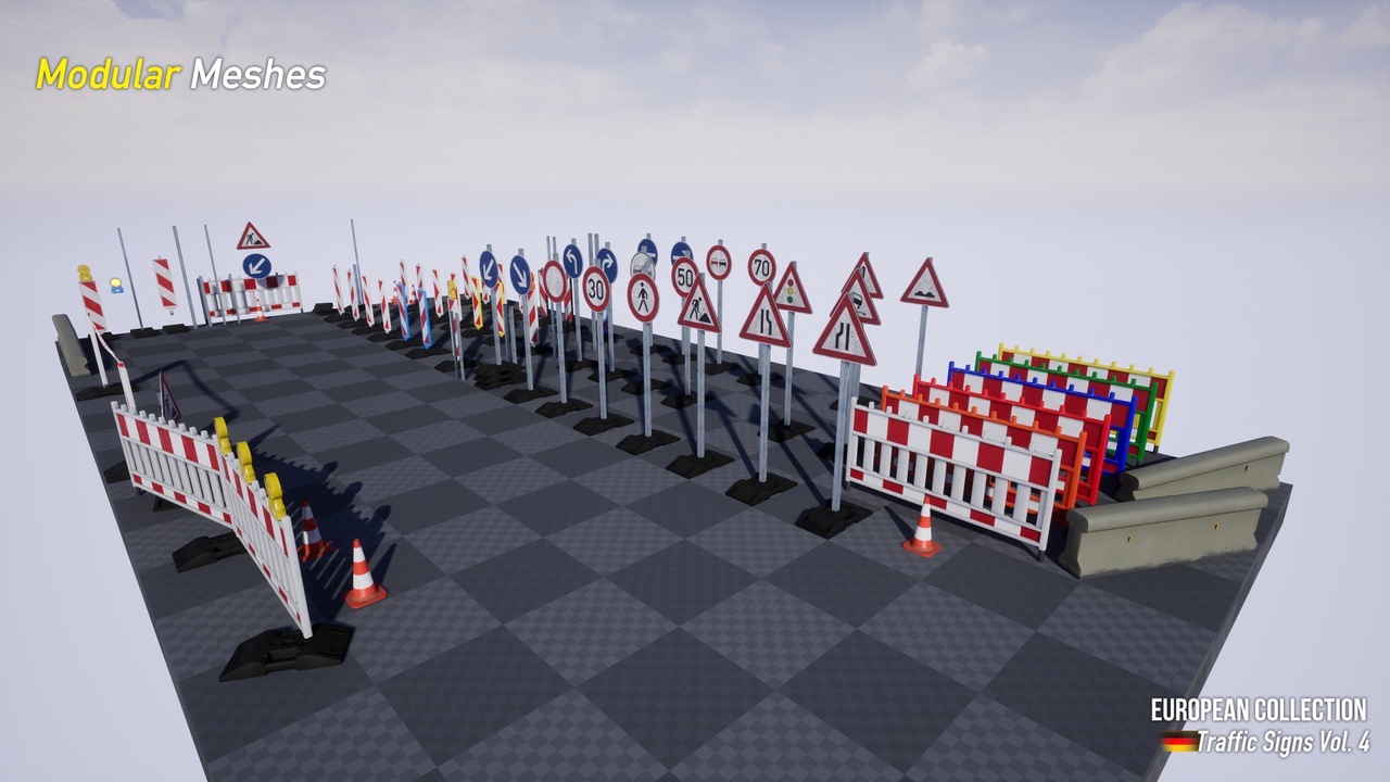 商品 European Collection: German Traffic Signs Vol. 4 - Construction Site Signs 的媒体 1